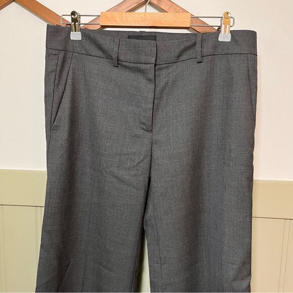 Nili Lotan Irene Wool Flare Leg Charcoal Dress Pants Size 6 - Picture 8 of 8